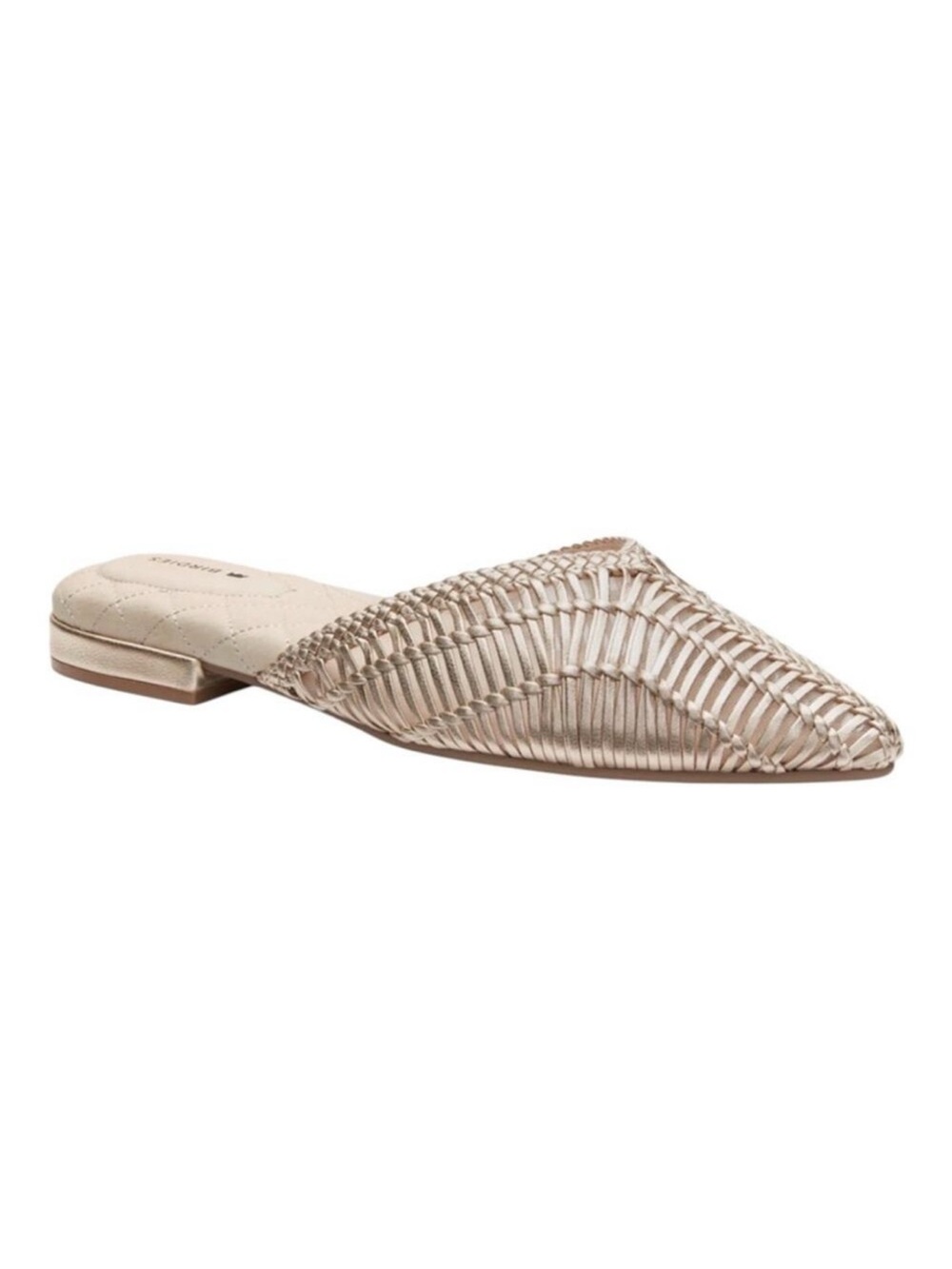 NEW Birdies Swan Mule In Gold Woven Leather size 7.5